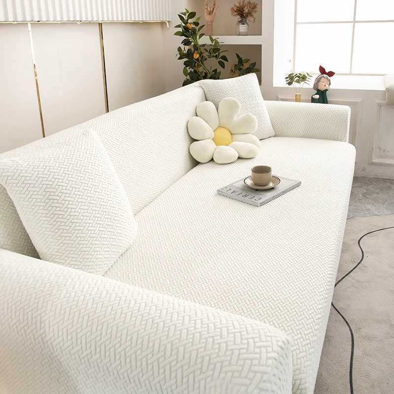 Jacquard Adjustable Elastic Sofa Cover Armchair Protector Corner L Shape Stretch Thick Slipcovers Couch Covers 1/2/3/4/5 Seater M251204 - view 6