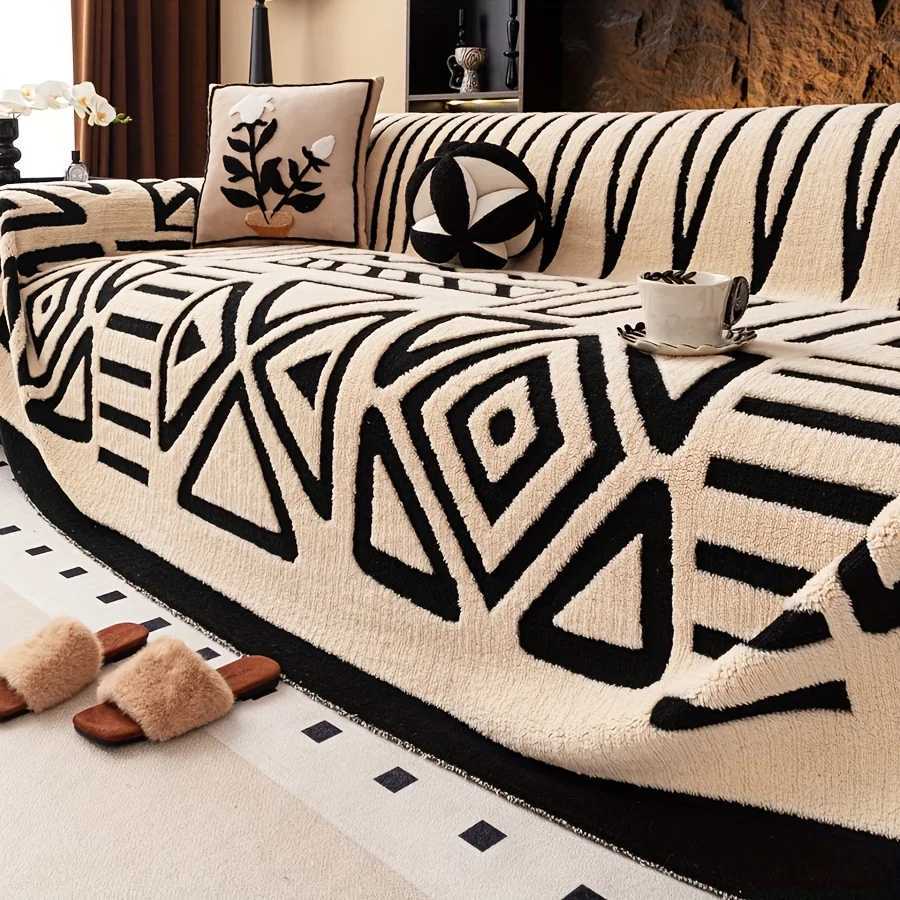 1 piece new bohemian-style sofa cover retro interlaced comfortable sofa blanket suitable for pets slip-resistant protection M251204 - view 4