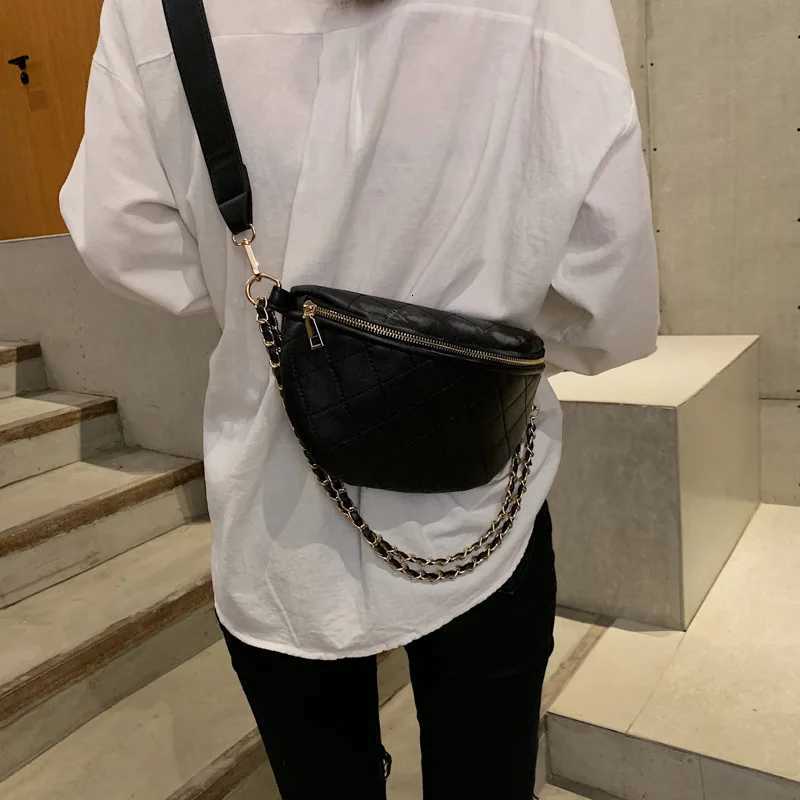 Chain Waist Bags Women Leather Belt Bags Female Fanny Pack High-quality Zipper Chest packs Luxury Brand Banana Bags Phone pocketT251204