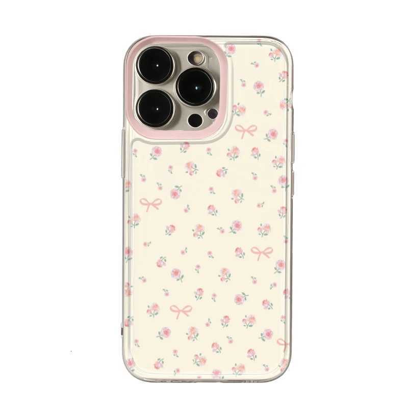 Floral Rose Korean Ins Gentle Cute Versatile Phone Case For iPhone 16 E 15 14 13 12 11 Pro XS Max 7 8 Plus Y2K Cover H251203