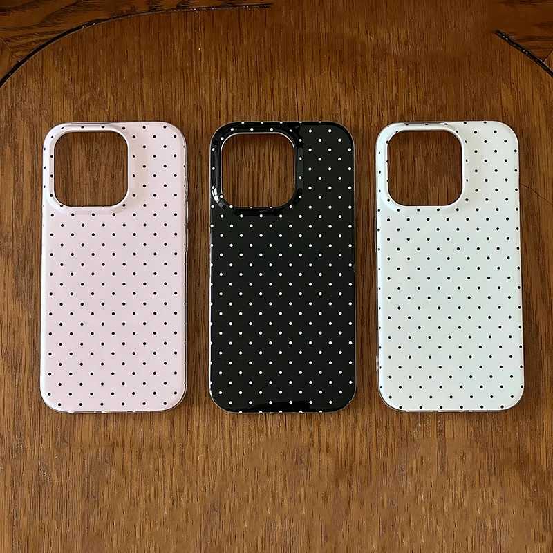 Fashion Cute Circar Dots Case For iPhone 16 17 Pro Max 15 14 13 Polka Dots IMD TPU Magnetic Back Cover For H251203