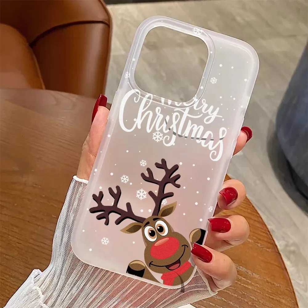 New Year Christmas Tree Snowflake Pattern Phone Case For iPhone 13 14 12 11 15 16 17 Pro Max 17 Air Phone Case Cover Funda H251203