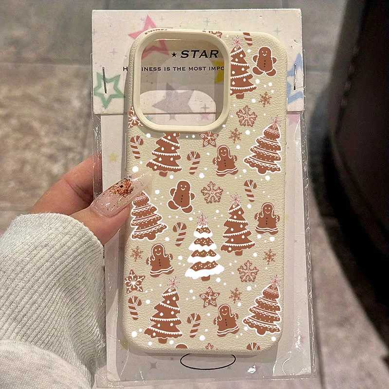 Cartoon Christmas Tree Snowflakes Phone Case For iPhone 16 15 14 13 12 11 Pro Max XS X XR 16 Plus 16E 16 Shockproof Soft Cover H251203