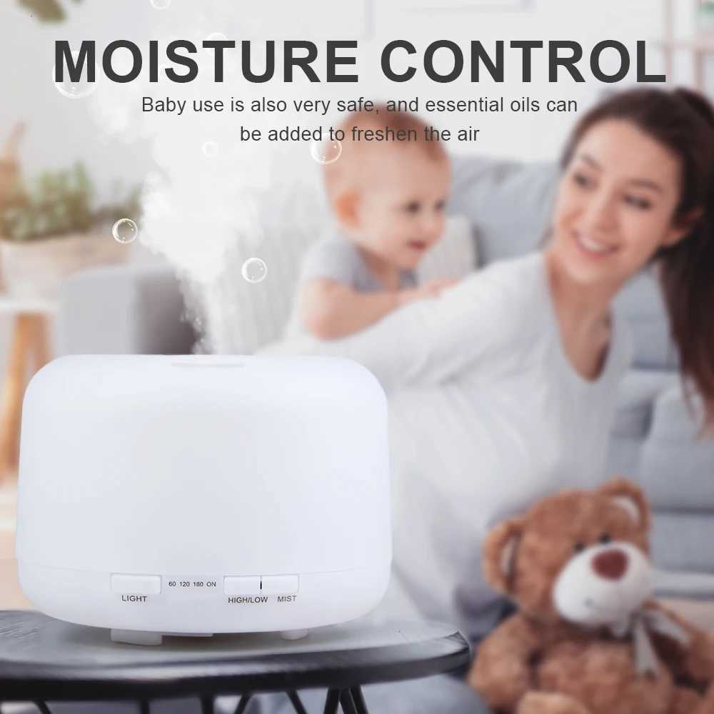 500ml Essential Oil Diffuser Timing Function Ara Diffuser trasonic Air Humidifier with Remote Control for He Off C251204