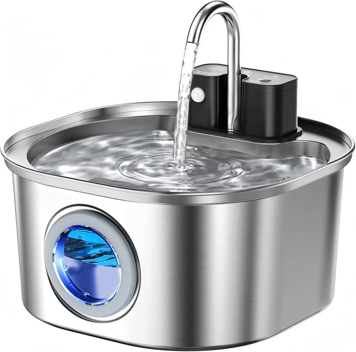 32L stainless steel cat water dispenser wireless pet water dispenser dog automatic water dispenser with silent pump M251204