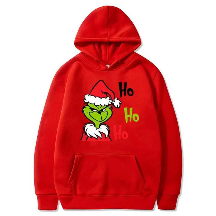 Christmas Green Goblin Hoodies Winter Casual Fleece Sweatshirt Top for Men Women J251203