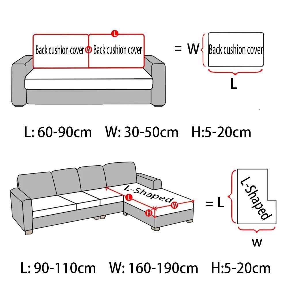 Super Soft Velvet Sofa Seat Cushion Cover Plain Color Stretch Thicken Sofa Cover Sectional Couch L Shape Corner Armchair Covers M251204 - view 7
