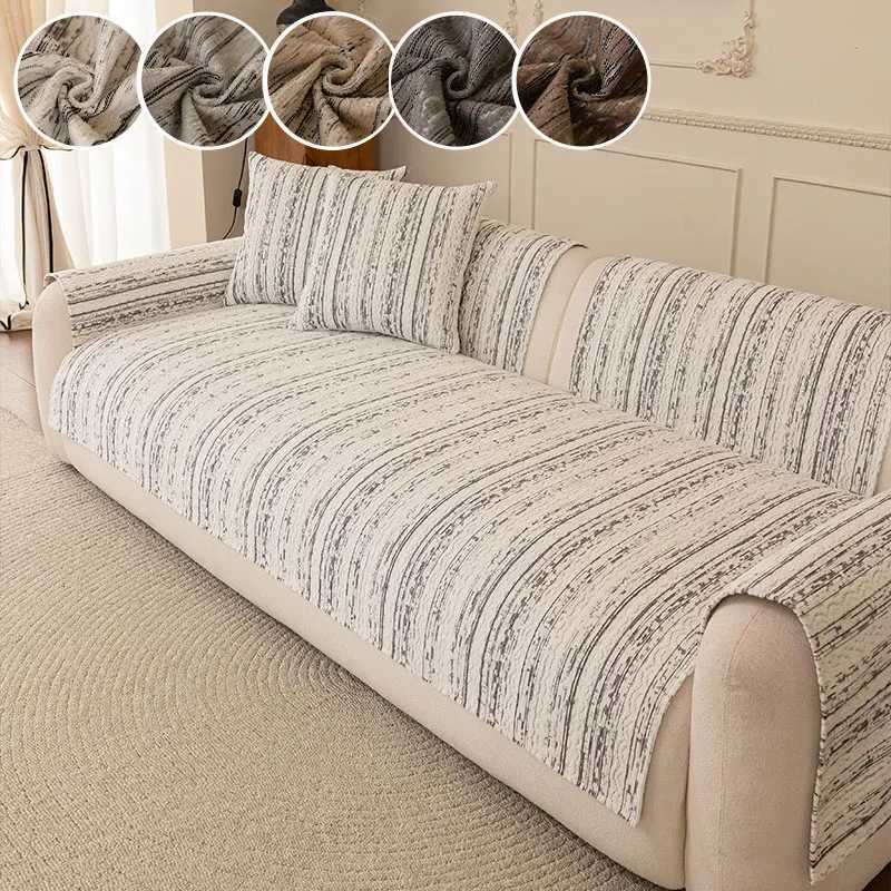 1PC-Simple Wabi Sabi style living room sofa cushion universal sofa cover Chenille all season sofa cushion M251204 - view 3