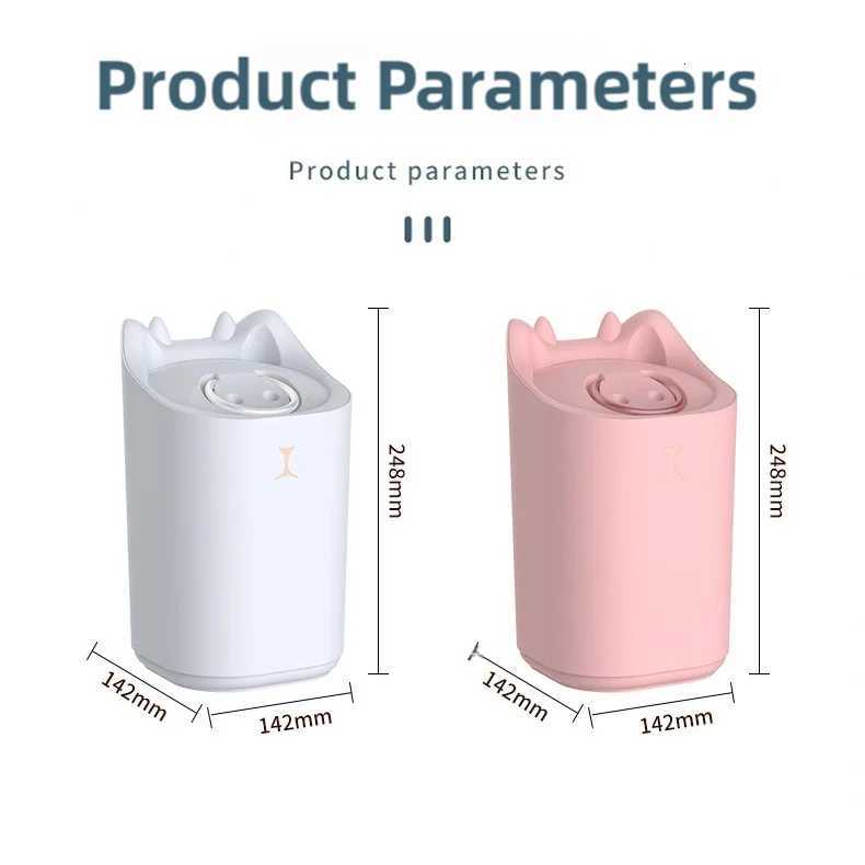 TINSOL 33L Dual-Spray Air Humidifier He Aratherapy Diffuser USB-Charging Air Purifier Nebizer with Ambient Lighting C251204