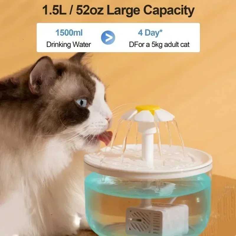 USB Transparent Pet Drinking Fountain Power Automatic Circulation Smart Cat Drinking Fountain Pet Water Feeder M251204