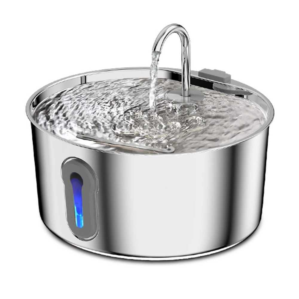 Stainless Steel Cat Water Fountain 84 Replacement filters 135oz/4L Automatic Pet Fountain Dog Water Dispenser for Cats Dogs M251204