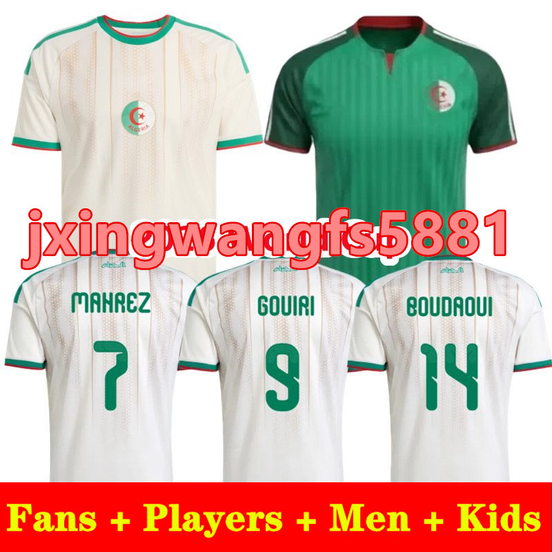 2026 Algeria home away soccer jersey 25 26 Gouiri Amoura Hadj Moussa Boudaoui Houssem Ait-Nouri Benrahma pre-match Camisetas Players fans Men football shirt kids kit