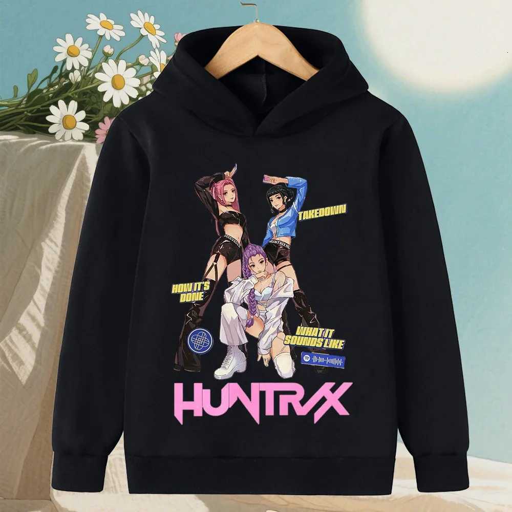 Children Autumn Winter K-pop Demon Hunter Animated Girl Hooded Outdoor Street Casual Sportswear Fashionable Cute Boy Girl TopW251204
