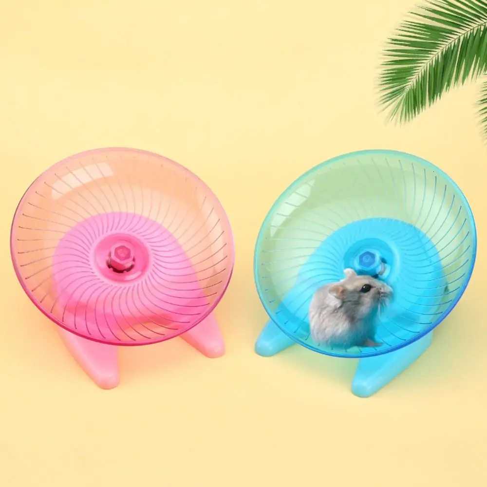 Transparent Pet Hamster Flying Saucer Anti-Slip Rat Toys Cage Hamster Running Wheels Indoor Exercise Toys Squirrel Wheel M251205