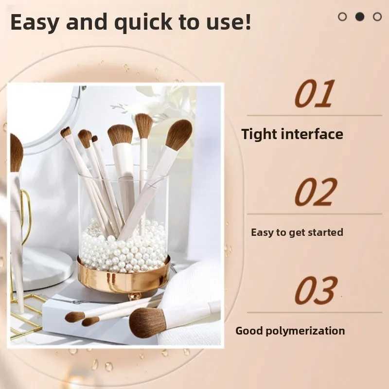 14Pcs Makeup Brush Set White Wooden Handle Synthetic Foundation Brush Powder Contour Eyeshadow Liner Blending HighlightT251205