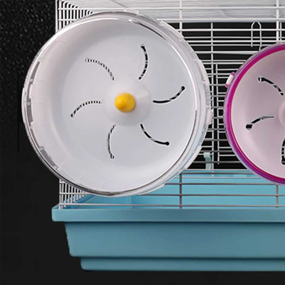 Silent Running Wheel for Hamster Gerbil Hedgehog Chinchilla Guinea Pig 21cm Transparent Pet Exercise Toy Supplies M251205