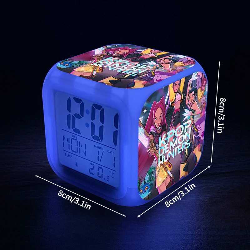Kpop Demon Hunter Student Alarm Clock luxury Colorful Digital Clock ChildrenS Room Anime K-pop Girls Group Hunteri Alarm Clock Gifts M251205 - view 7