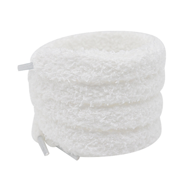 fast ship 15mm Flat Fluffy Shoelaces Fashionable Fluffy Shoe Laces for Sneakers shoe accessories