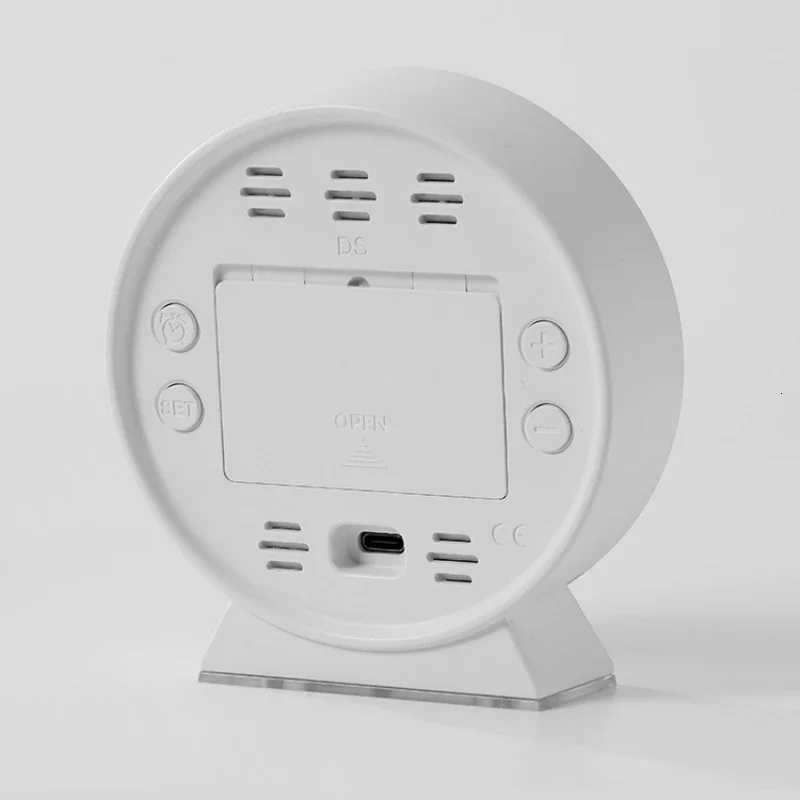 Personalized Jumping Seconds Display Electronic LED Alarm Clock Desktop Ambient Light Decor USB Table Clock with Auto Dimmming M251205 - view 7