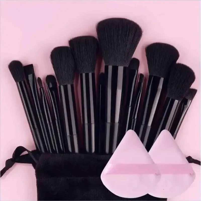 Vegan Makeup Brush Set - Soft Fluffy Kabuki Blending Brushes for Foundation Contour Baking Cruelty-Free Salon ToolsT251205