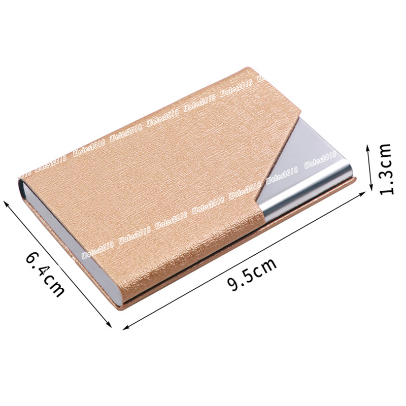 Business Card Holder Upgraded Leather Card Case Metal Slim Pocket Name Card Box RFID Blocking Business Cards Carrier with Magnetic Closure 10 Colors