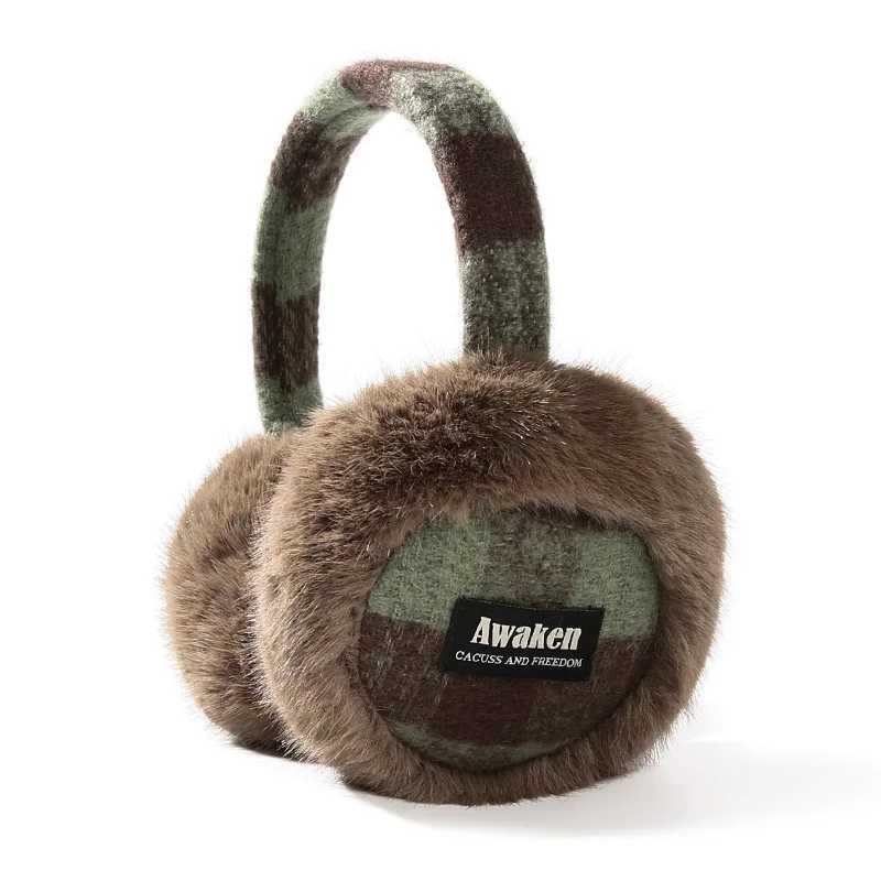 Winter Warm Fold Ear Muff Plaid Fur Thick Ear Protect Earmuffs for Women Fashionable Skiing Riding Earmuffs LadyXJ251205 - view 6