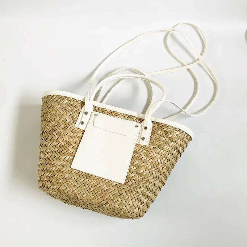 Summer Fashion New Lady Handmade Rattan Bag High Quality Straw Multifunctional Top Handle Large Hollow Resort Beach Handbag