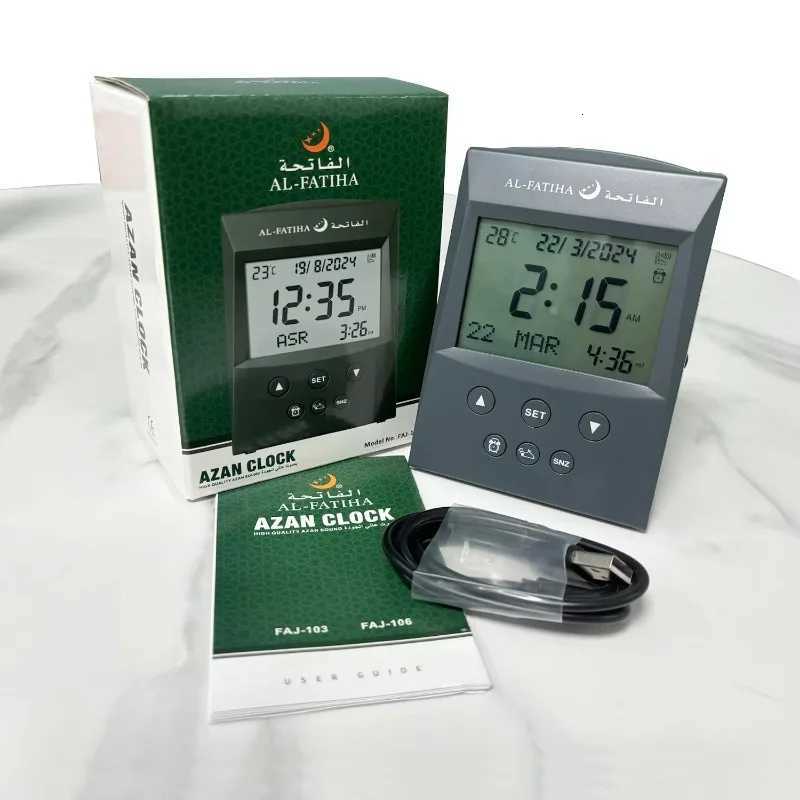 New Arrival Digital Azan LCD Desk Table Clock Muslim Athan Watch Reminder Hijri Gregorian Calendar Islamic Mosque M251205 - view 7