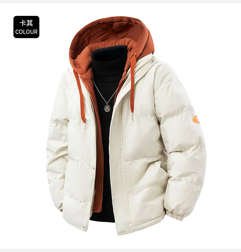 2025 New Arrival High-Quality Stylish Winter Two-Piece-Look Cotton Coat for Men: Down-Cotton Padded Jacket, Winter Quilted Outerwear