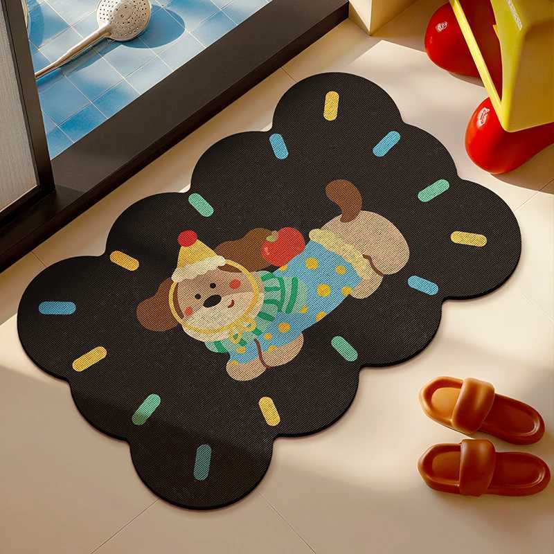 VIKAMA Bathroom Soft Strong Water Absorbing Floor Mat Anti-Slip Thick Floor Mat Door Rug Door Pad Home Decoration H251205