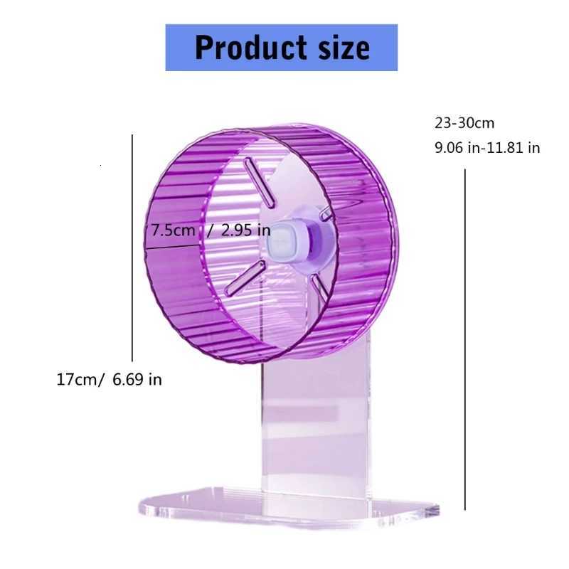 Pet Hamster Exercise Running Wheel with Stand Playing Supplies Cage Attachment M251205