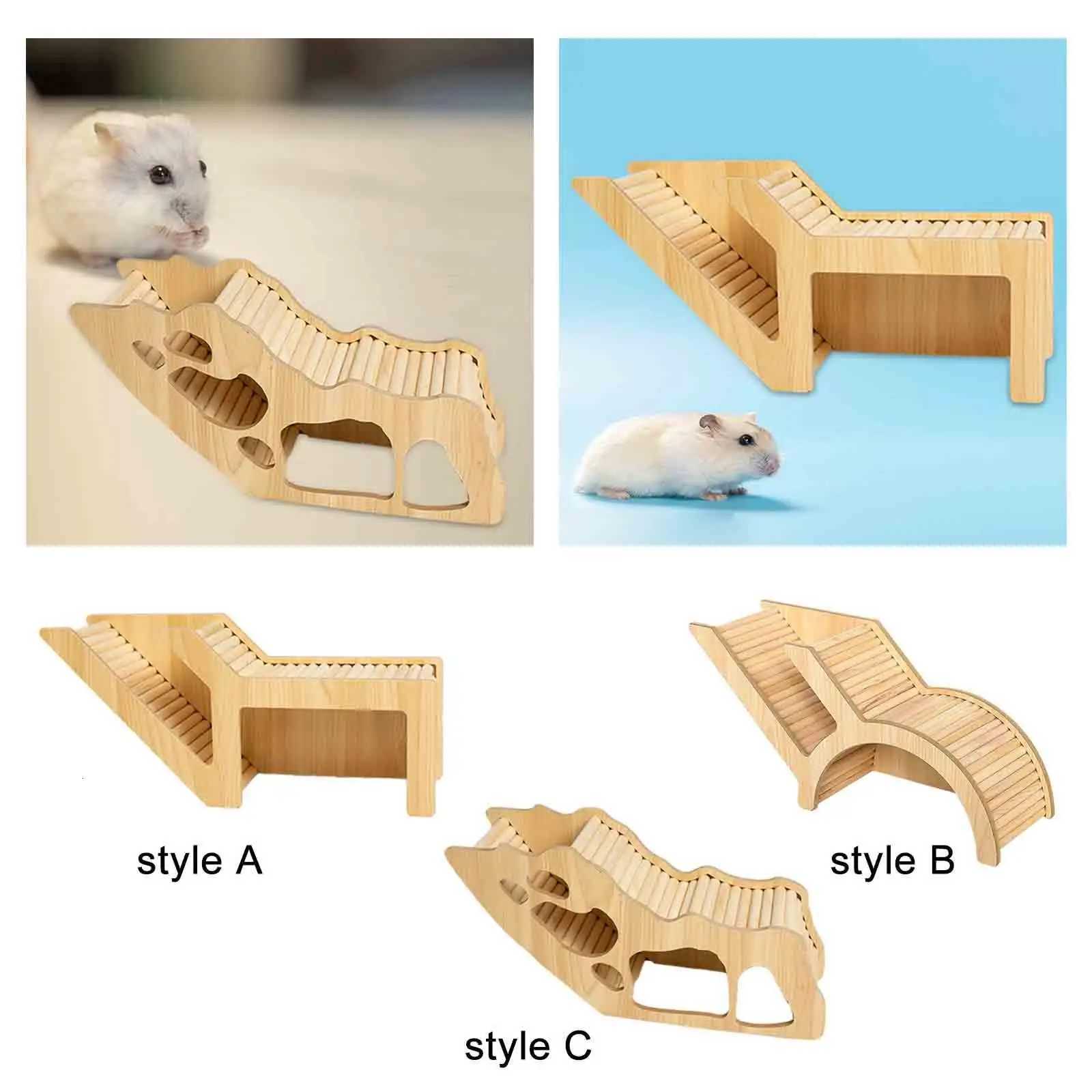 Hamster House and Habitat with Climbing Ladder Chew Cage Toy Small Animal Habitat Decor Small Pet Castle Home for Gerbils M251205