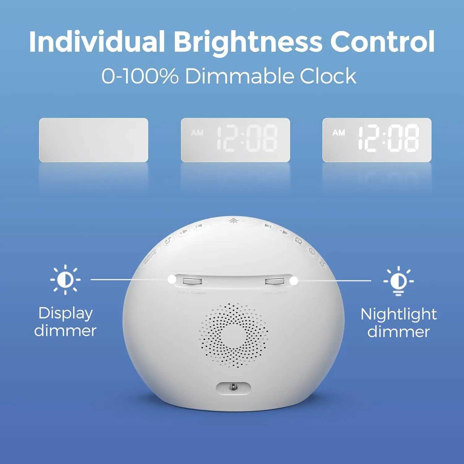 Awakening Wake Up Sunrise Alarm Clock Table Clock Dimmable with 3 Ring 8 Nightlight 26 Sound Sleep Timer Night Light M251205 - view 6