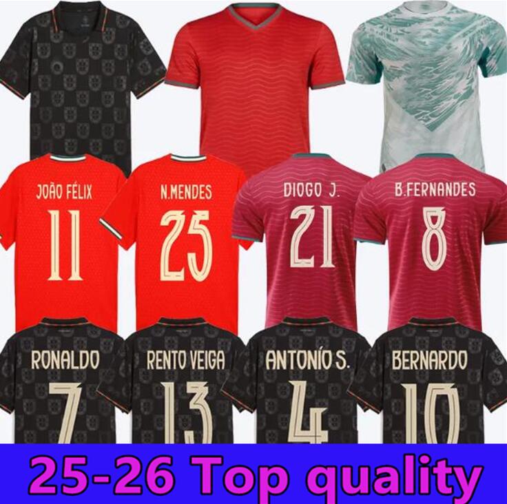25/26 Portugal soccer Jerseys Portuguesa RoNalDo Jerseys JOAO FELIX BERNARDO B. FERNANDES PEPE 2024 2025 2026 Portugal football shirt Team Men Kids kit