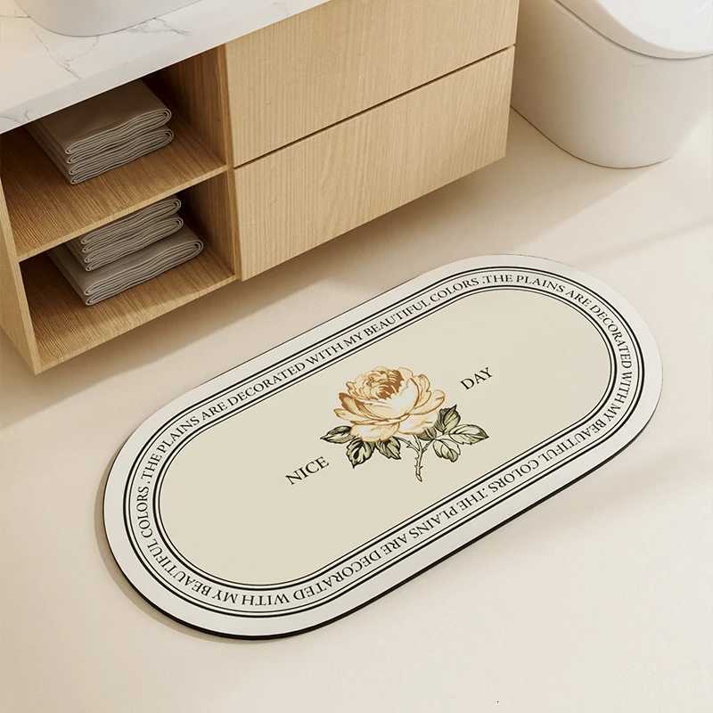 VIKAMA 3PCS Bathroom Water Absorbing Soft Xerathite Floor Mat U-Shaped Toilet Pad Anti-Slip Wash Basin Carpet Home Decoration H251205