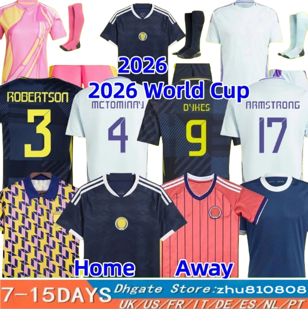 2025 scotland football shirt Soccer Jerseys 2025 2026 ROBERTSON McTominay McGREGOR SHANKLAND MCGREGOR Homemaillot de Foot men kids kits unifrom