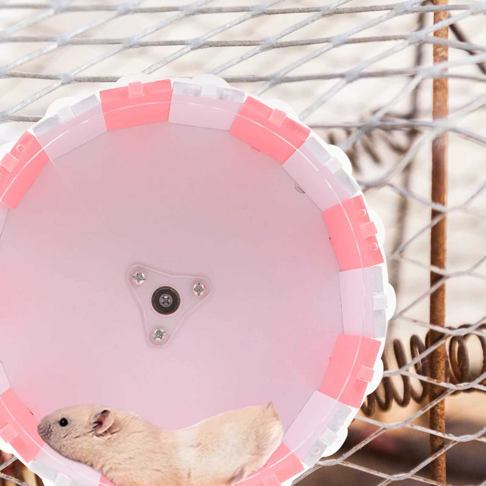 1pc Silent Hamster Running Wheel Colored Small Animal Exercise For Mice Squirrel Pet Supplies Quiet Plaything No Bracket M251205