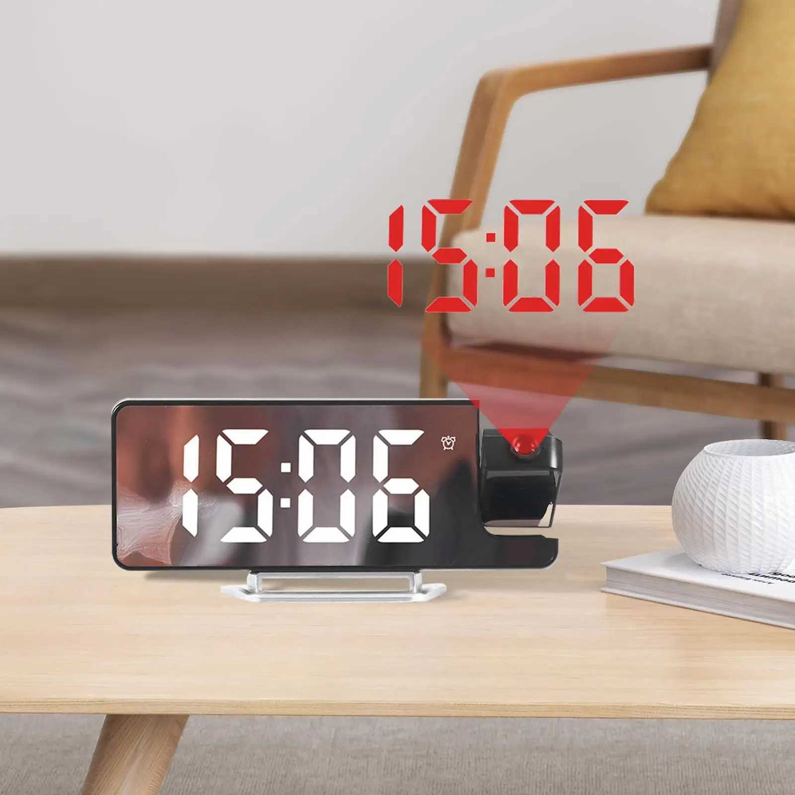 Projection Alarm Clock Multifunction Intelligent Luminous Clock Bedroom Large Screen Digital Clock Celling Projector M251205 - view 4