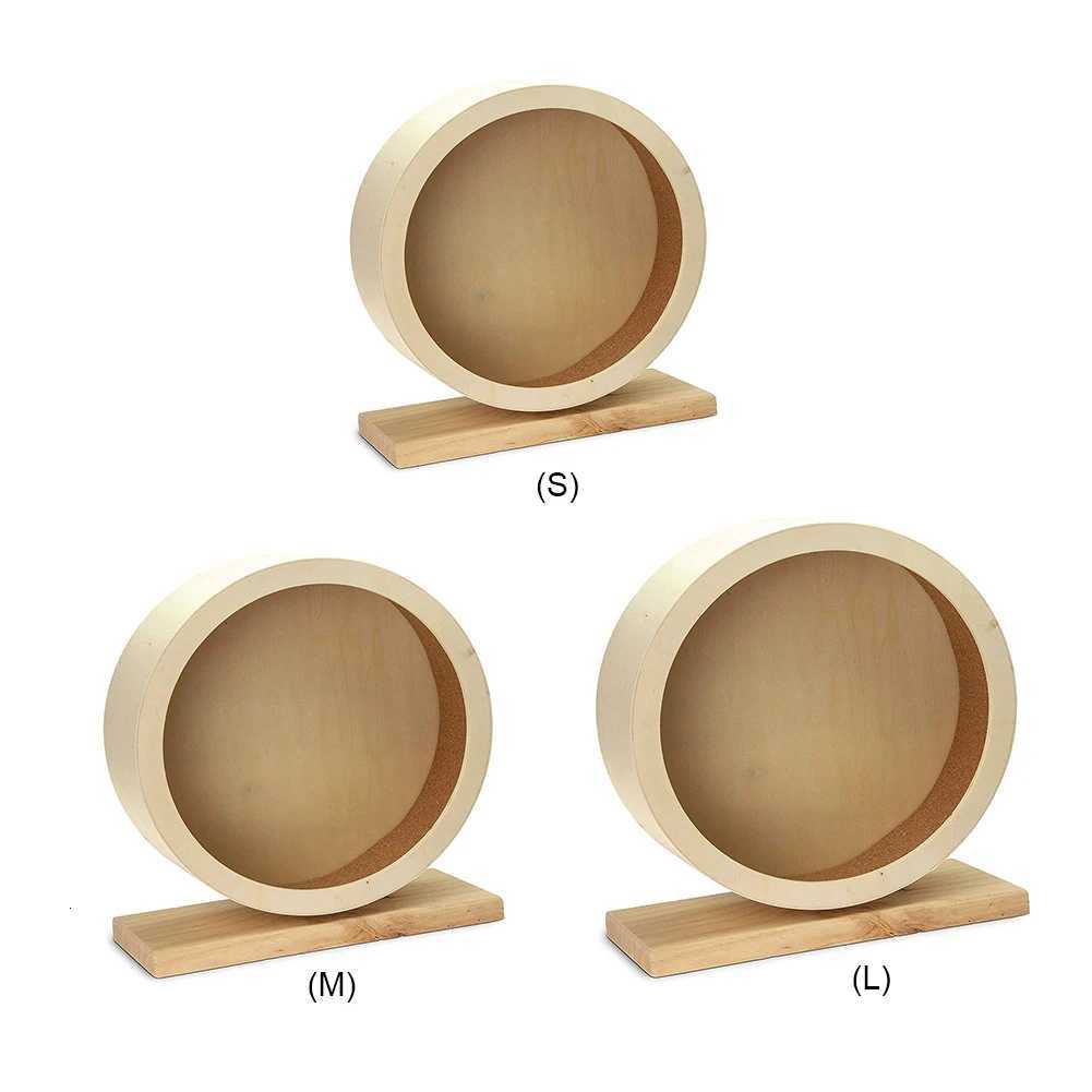 Hamster Roller Wheel Multipurpose Wood Silent Running Toy Non-toxic Guinea Pig Rotatory Wheel for Hamster Mice Guinea Pigs M251205