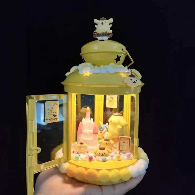 Sanrio Kawaii Night Light Hello Kitty Kuromi Hot DIY Table Lamp Cute New Desktop Toy Decor Ornament Birthday Xmas Girls Gift H251205