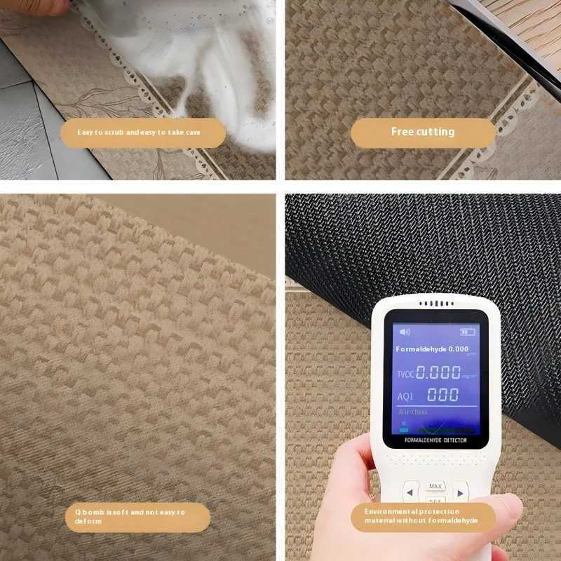 VIKAMA Cream Ins Style Diatomite Carpet Home Kitchen Draining Floor Mat Bathroom Doorway Absorbent Non-slip Carpet Home Decor H251205