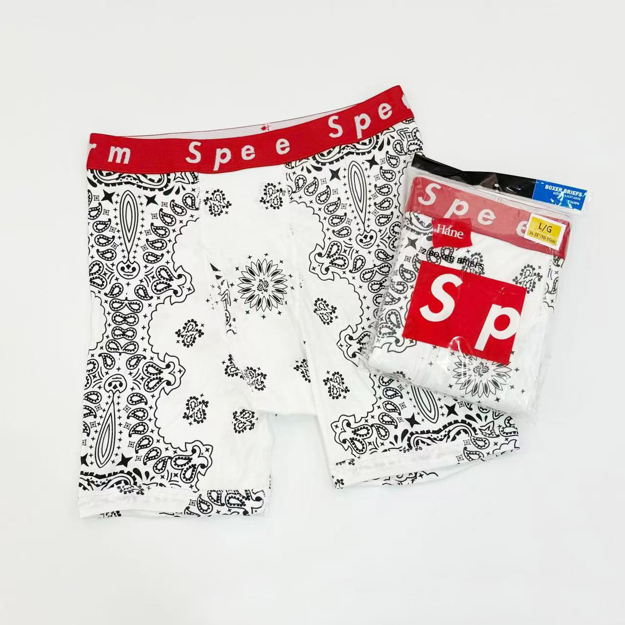 Supremely Mens Underwears BOXER BRIEF Breathable Letter Underpants Summer Man Shorts 2 pieces/pack briefs