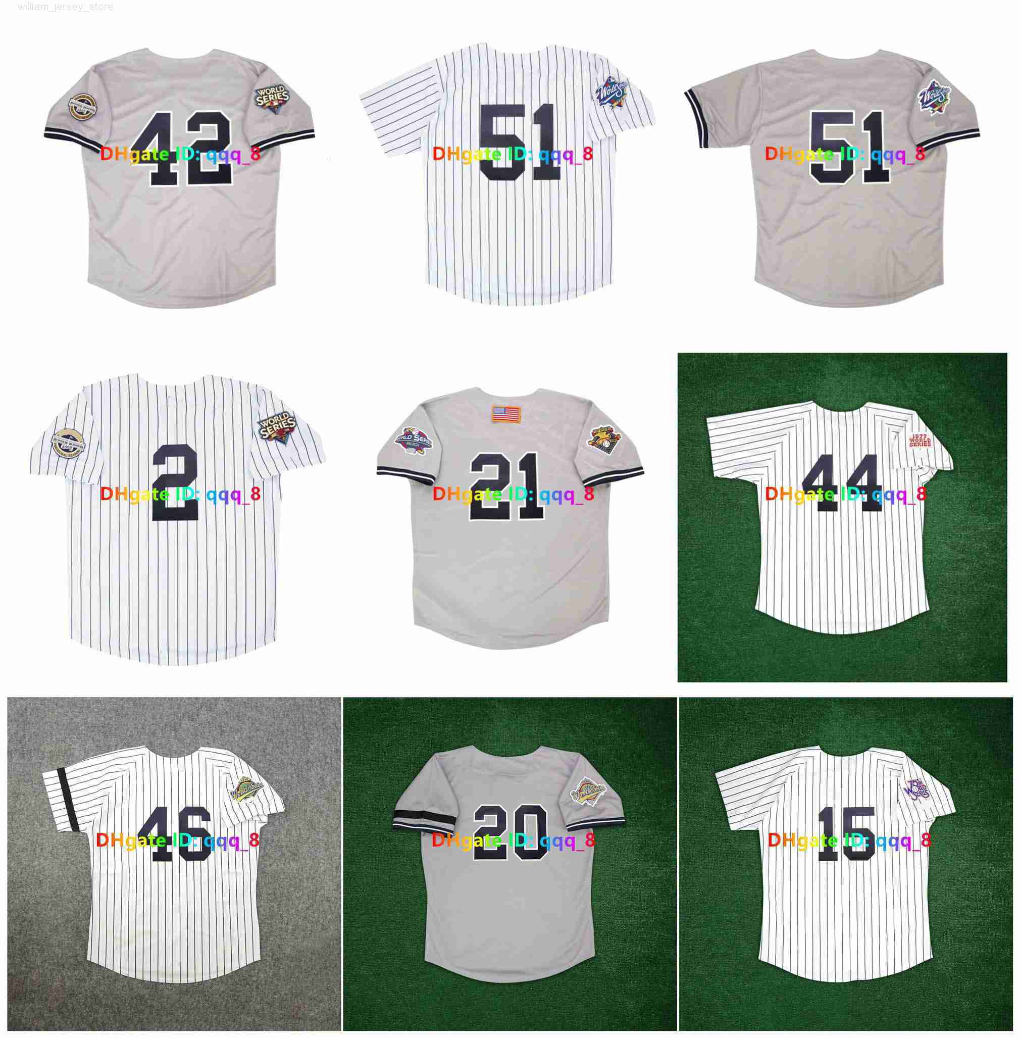 Jeter Mariano Rivera 2009 1998 World Series NY Baseball Jerseys Reggie Jackson Williams Pettitte Hideki Matsui CC Sabathia Alex Rodriguez Thurman Munson Size S-4XL