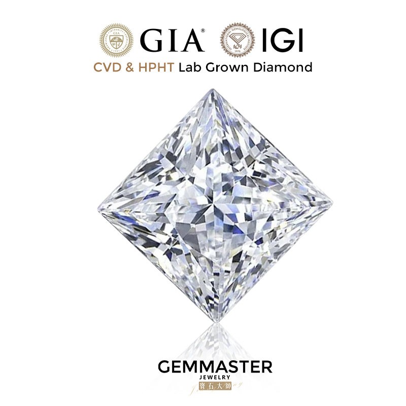 HPHT CVD Lab Diamond Princess Cut 1ct 2ct 3ct 5ct loose Diamonds VVS Custom Sieraden IGI GIA certificaat Lab Grown Diamonds