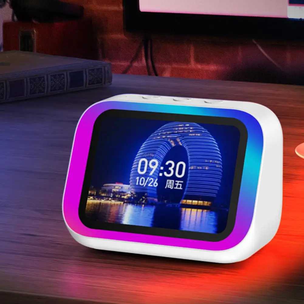 HOT Smart Alarm Clock With Bluetooth Speaker Color Display - App Controlled Weather Night Light Photo Frame Sleep Stories M251205 - view 4