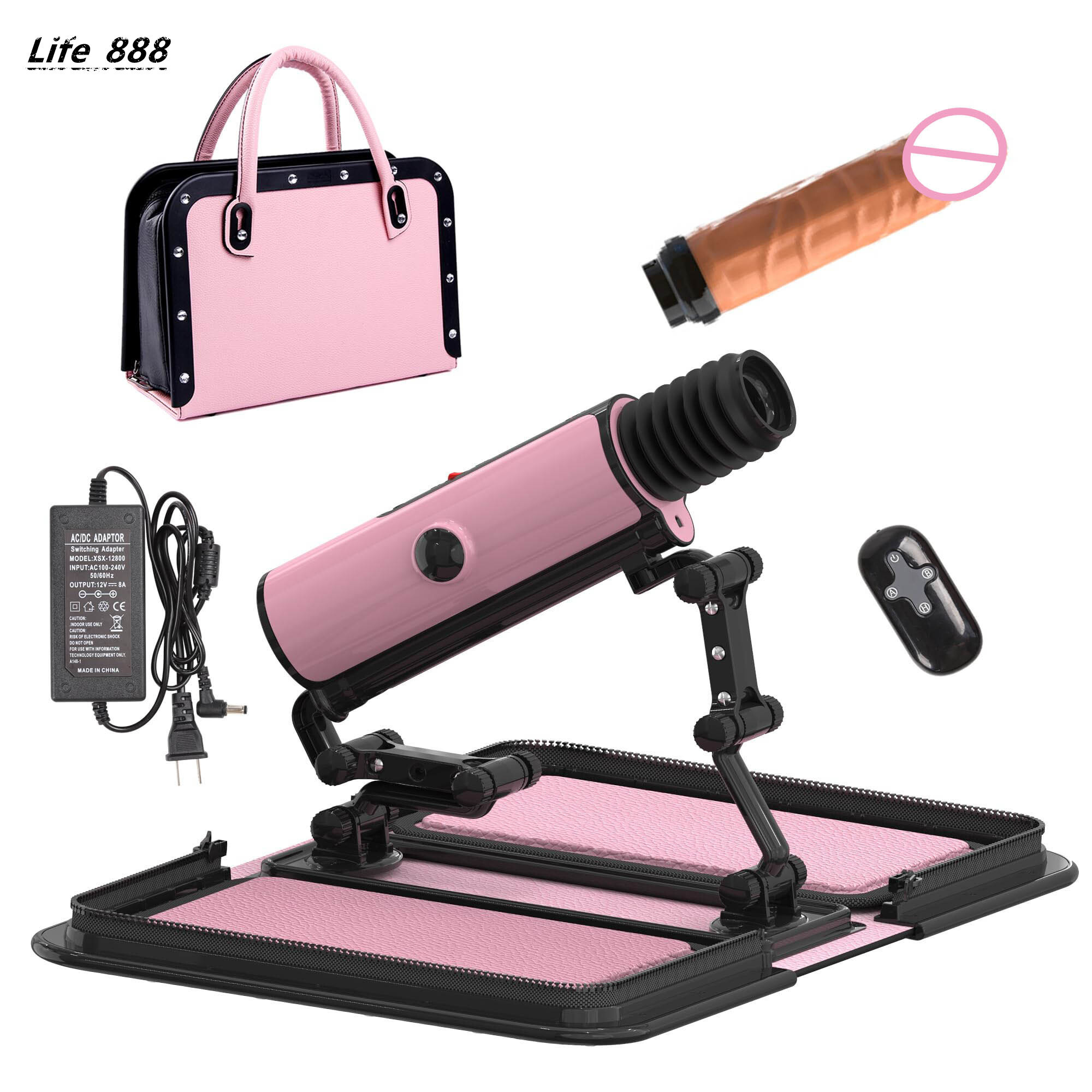 Upgraded Portable Automatic Dildo Machine Multi-Angle Multi-Speed Adjustable Thrusting Sex Machine with Heating Dildo for Women