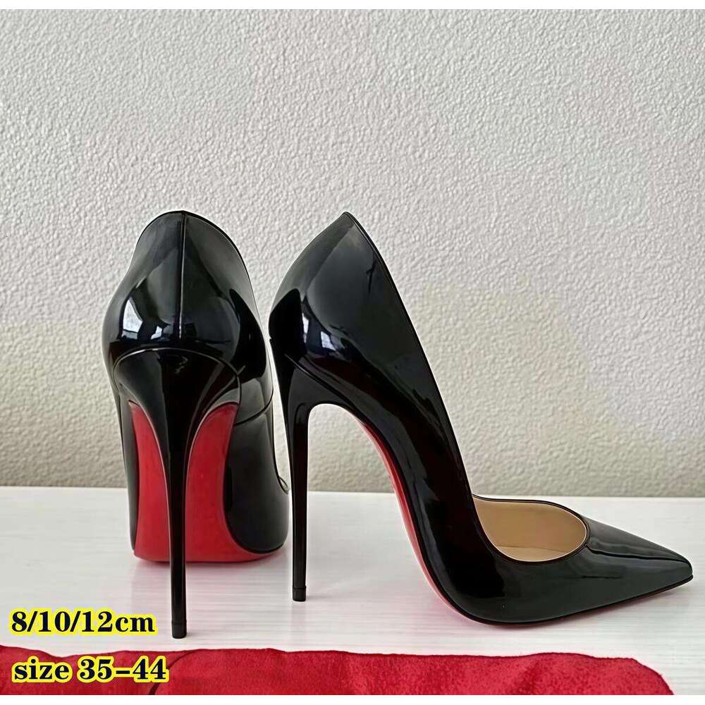 Designer Bottom Heels Shiny Red Bottomheel Women 6cm 8cm 10cm 12cm Stiletto Genuine Leather Woman Pumps Wedding Shoes Sexy Party Sandals Shoe