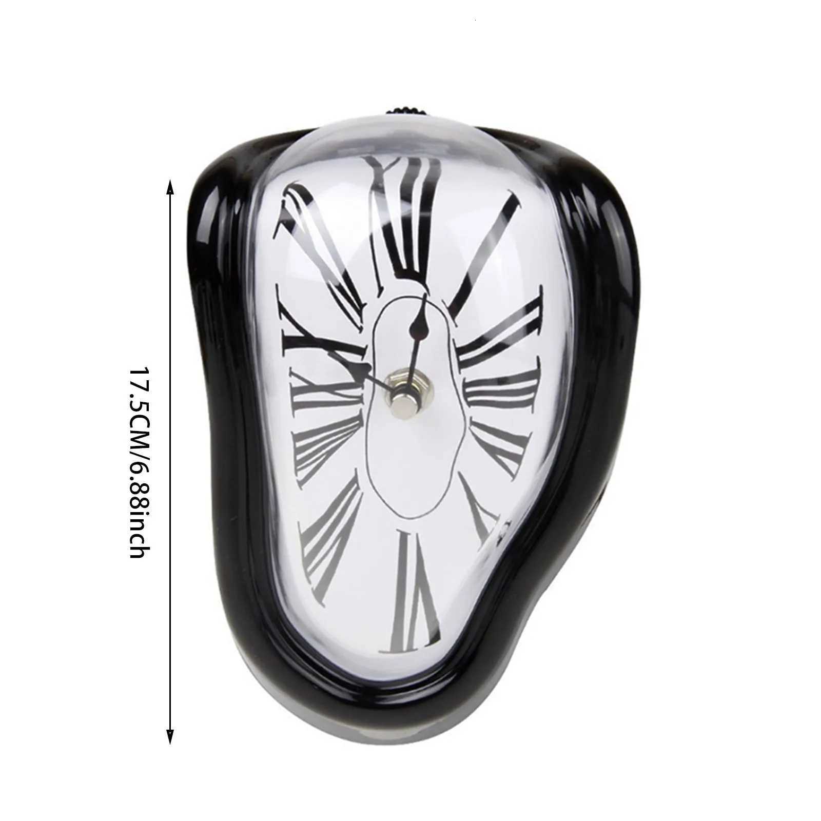 Vintage Clock Surrealism Melting Clock Roman Number Vintage Melting Table Clock Exquisite Deformation Clock for Home Office M251205 - view 7