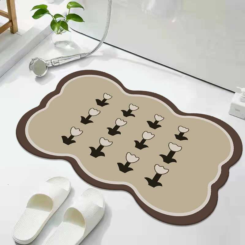 French premium toilet absorbent floor mat diatom mud bathroom door non-slip mat toilet floor mat H251205