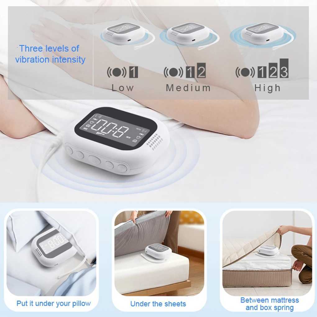 Vibrating Digital Dual Alarm Built-in Radio Function Portable Mini Clock Three Alarm Modes Charging Alarm Clock For Elderly M251205 - view 6